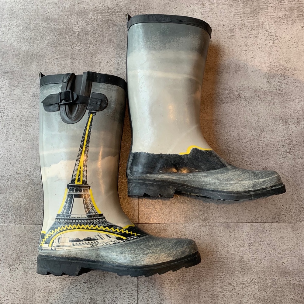 Paris Graphic Rainboots